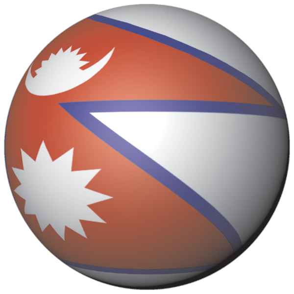 Nepal | Aufkleber in Kugelform