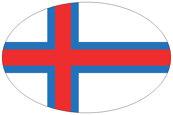 Aufkleber - Färöer Inseln (oval) Aufkleber - Färöer Inseln (oval)
