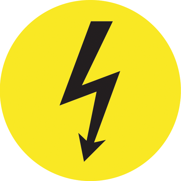 Warnzeichenaufkleber Elektro .087- Hochspannung (alt)