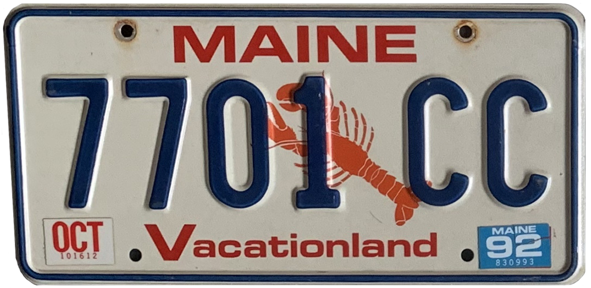USA-Kennzeichen als Aufkleber | Maine.2