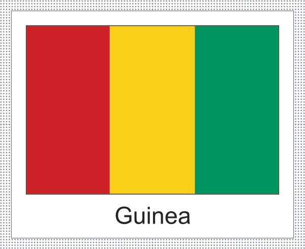 Guinea | Aufkleber mit weissem Design