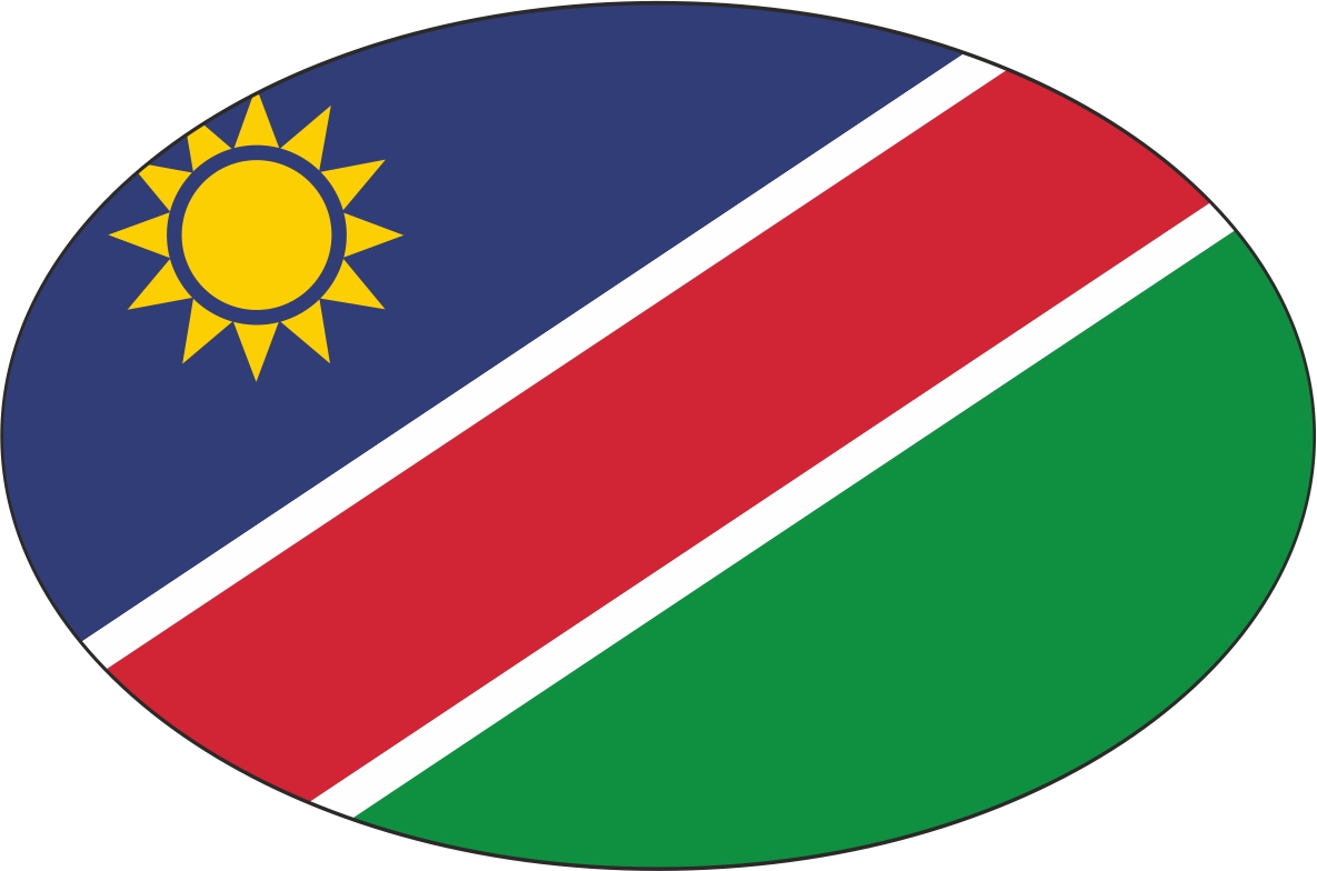 Namibia | Aufkleber in ovaler Form