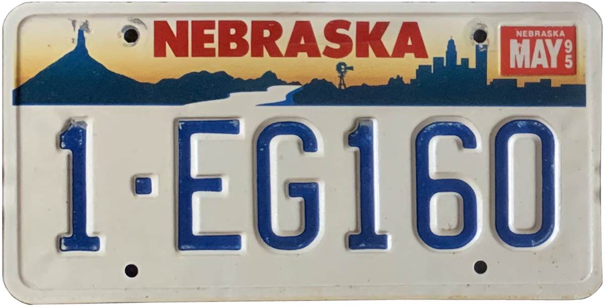 USA-Kennzeichen als Aufkleber | Nebraska.3