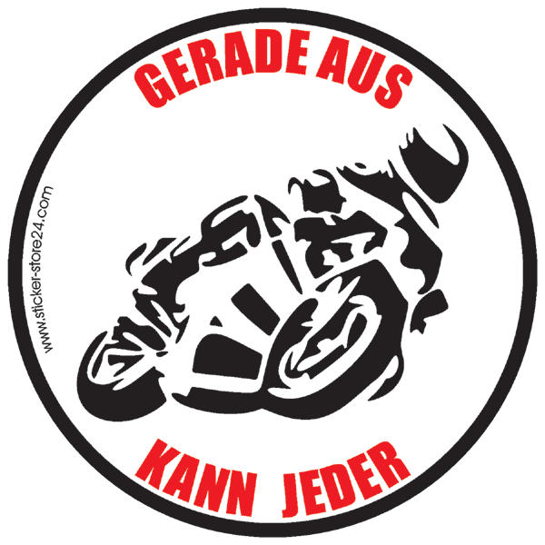 Aufkleber - Geradeaus kann jeder (2)