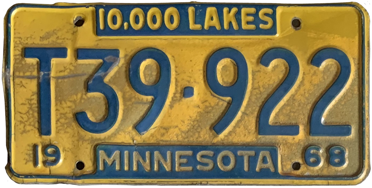 USA-Kennzeichen als Aufkleber | Minnesota.1