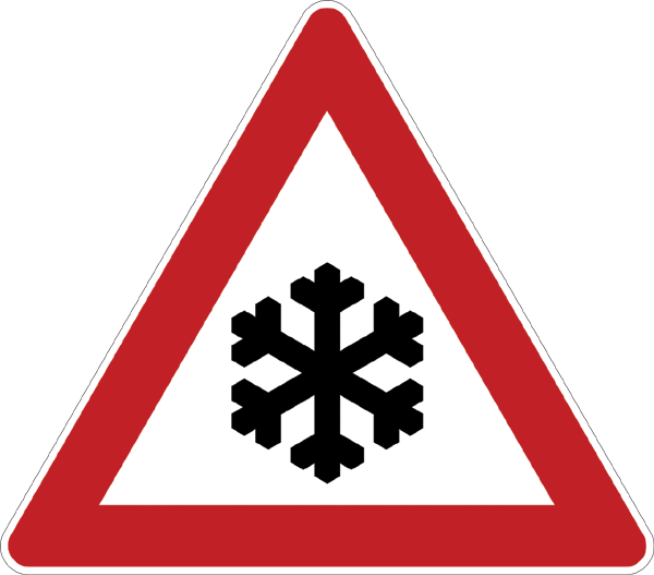 Verkehrszeichen 101.51 - Schnee- oder Eisglätte