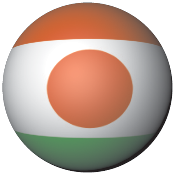 Niger | Aufkleber in Kugelform