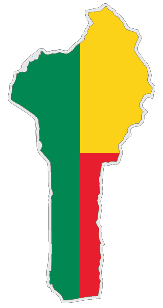 Benin | Auf Contour geschnittene Flagge 