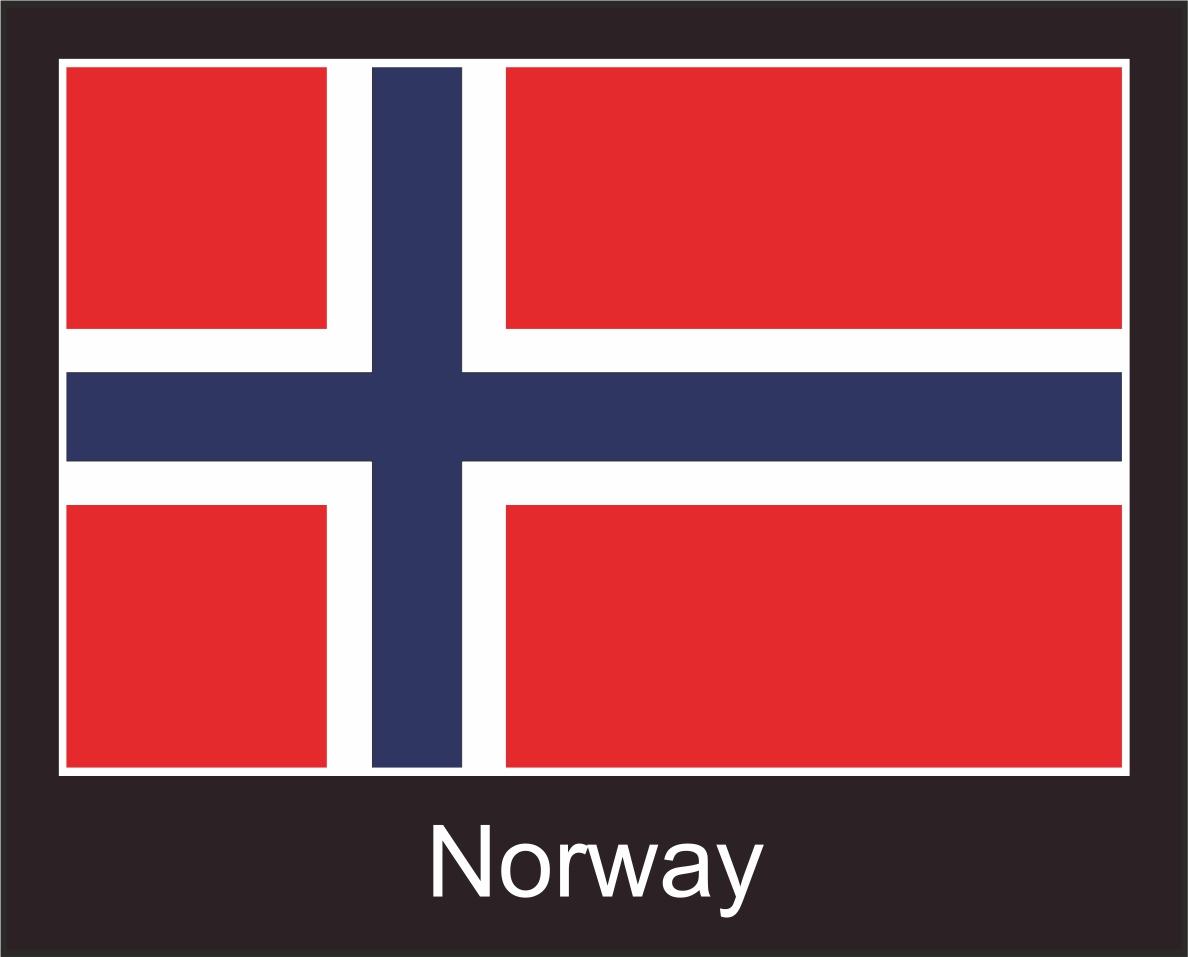 Norwegen | Aufkleber mit schwarzem Design 