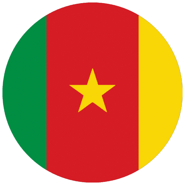 Cameroon | round cut sticker