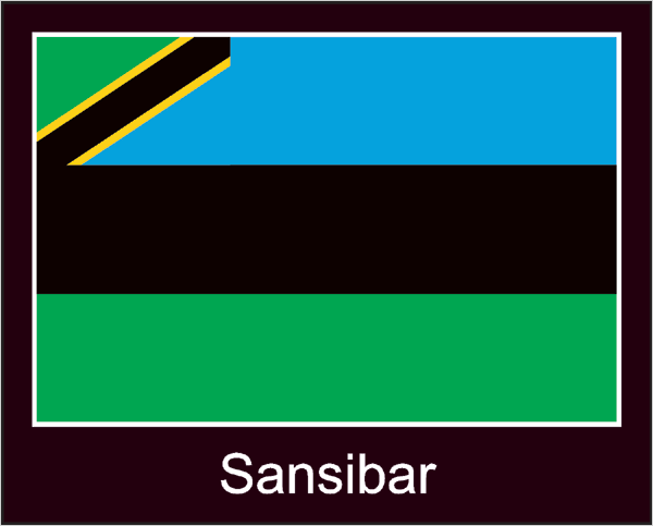 Sansibar | Aufkleber mit schwarzem Design