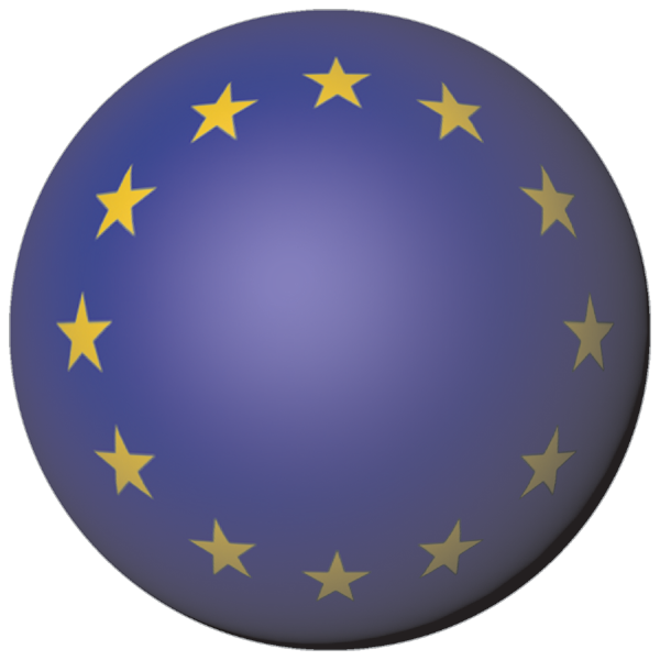 Europäische Union | Aufkleber in Kugelform