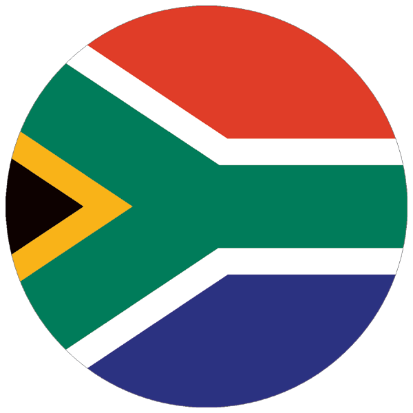 Südafrika | rund geschnittener Aufkleber