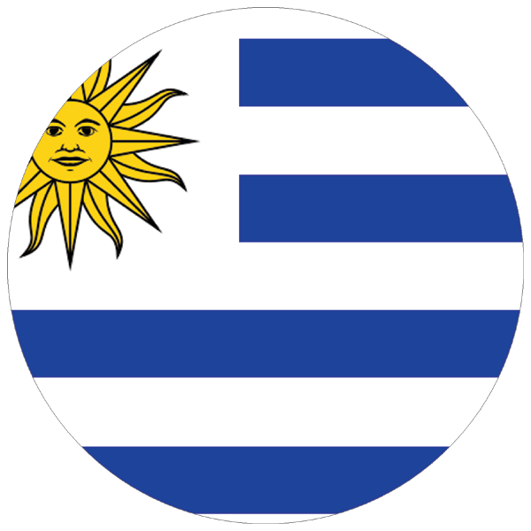 Uruguay | rund geschnittener Aufkleber