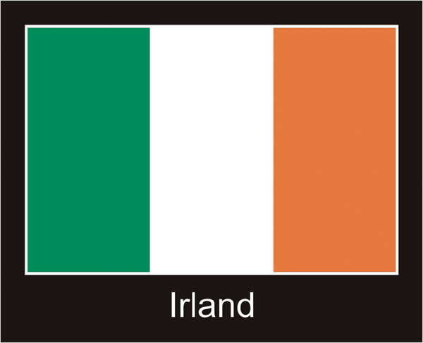 Irland | Aufkleber mit schwarzem Design 