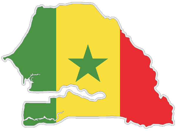 Senegal | Flag cut to Contour