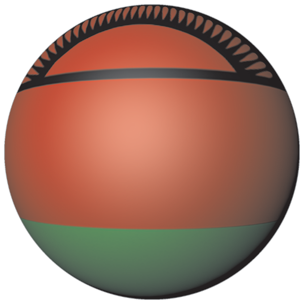 Malawi | Aufkleber in Kugelform 