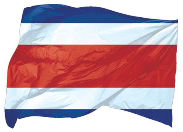 Costa Rica | wehende Flagge als Aufkleber 