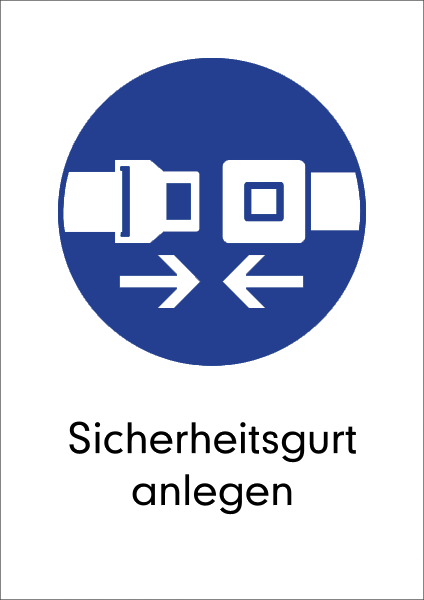 Gebotszeichenaufkleber alt .068- Sicherheitsgurt anlegen (alt)