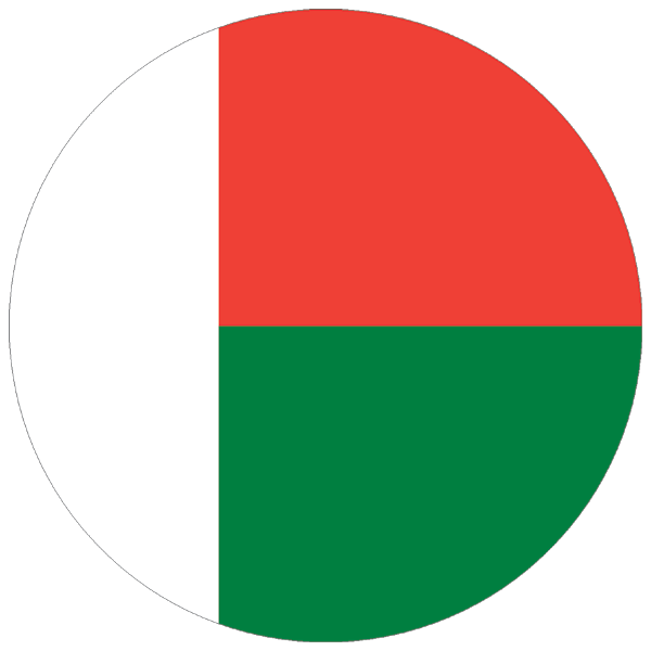 Madagaskar | rund geschnittener Aufkleber