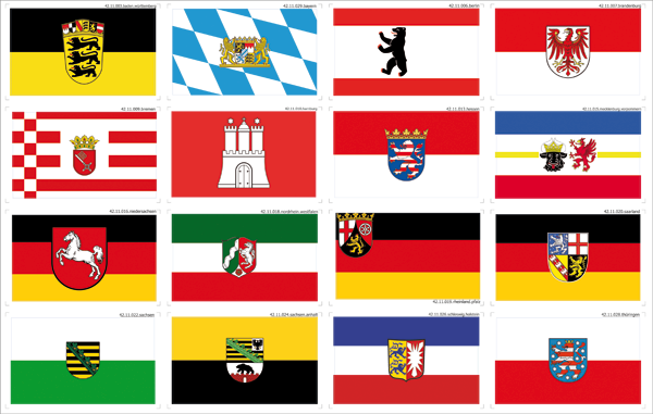 Wappen Der Bundesländer Alle deutschen Bundesländer mit Wappen als Aufkleberset