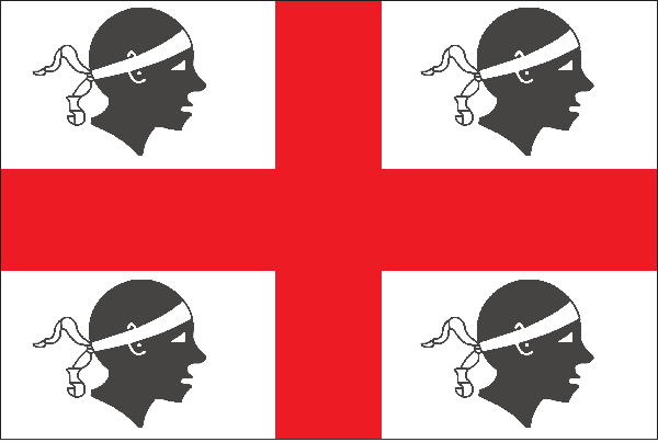 Aufkleber - Fahne-Flagge von Sardinien Aufkleber - Fahne-Flagge von Sardinien