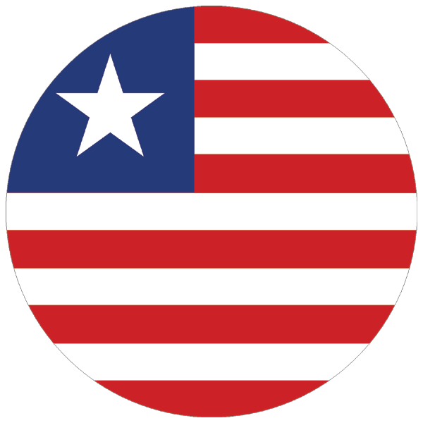 Liberia | rund geschnittener Aufkleber