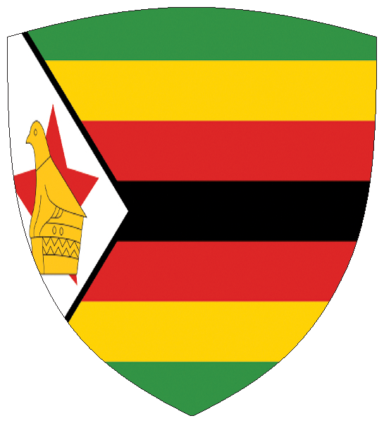 Simbabwe | Flagge -wappenförmig