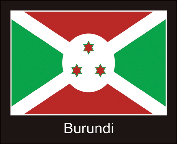 Burundi | Aufkleber mit schwarzem Design 