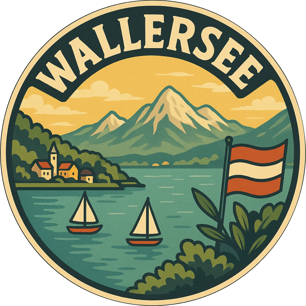 Wallersee | Aufkleber Wallersee | Aufkleber