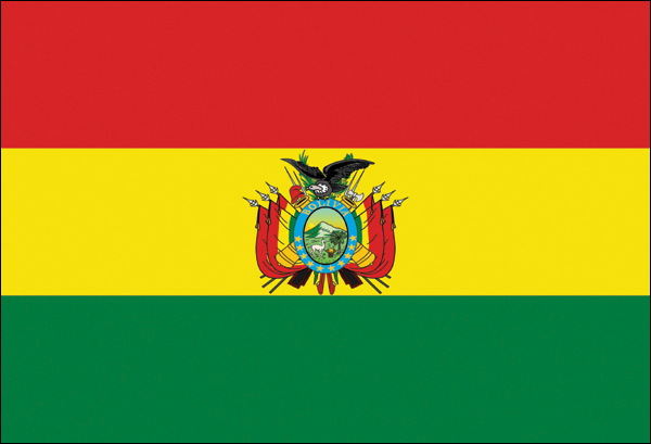 Bolivien mit Wappen | Aufkleber