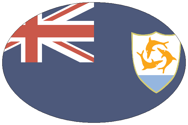 Aufkleber - Anguilla (oval) Aufkleber - Anguilla (oval)
