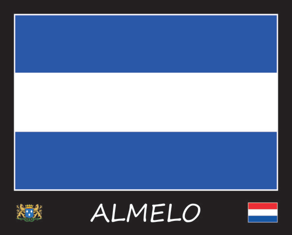 Flagge von Almelo | schwarz