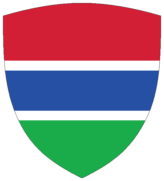 Gambia | Flagge -wappenförmig Gambia | Flagge -wappenförmig