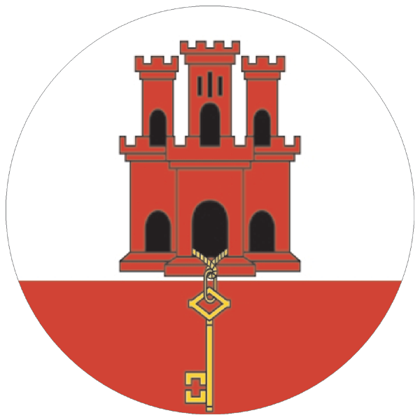 Gibraltar | rund geschnittener Aufkleber