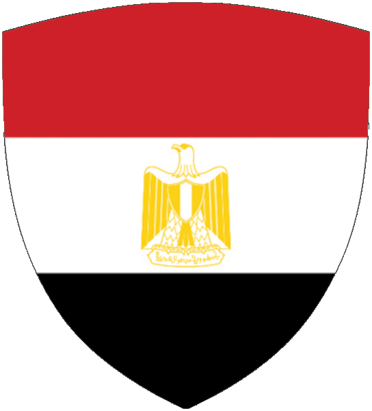 Ägypten | Flagge -wappenförmig