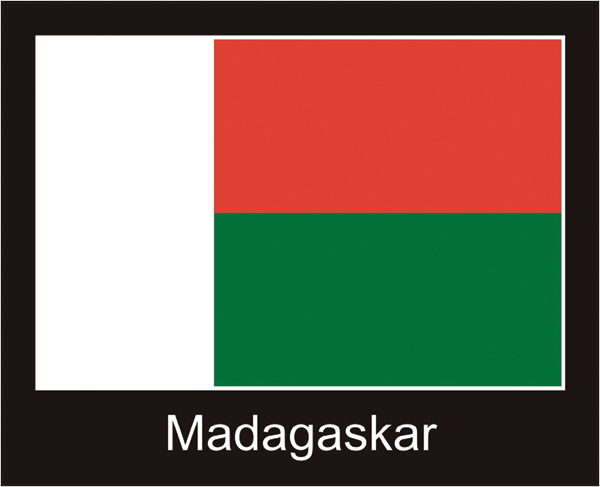 Madagaskar | Aufkleber mit schwarzem Design 