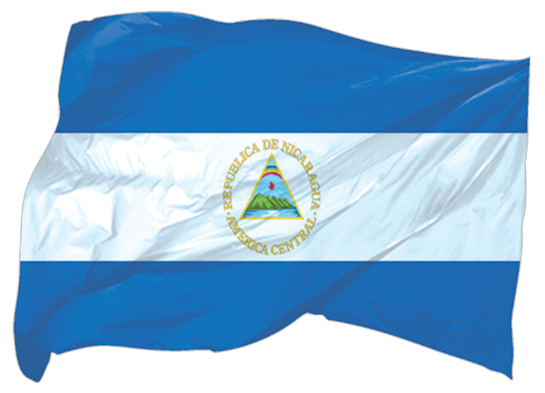 Nicaragua | wehende Flagge als Aufkleber
