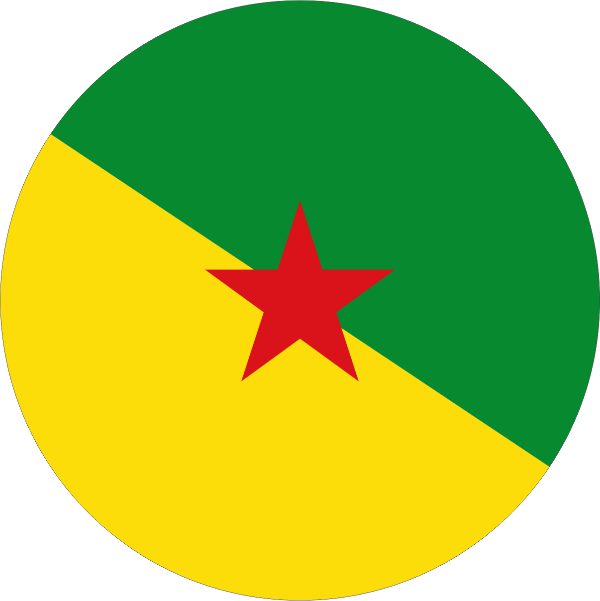 French Guiana | round cut sticker