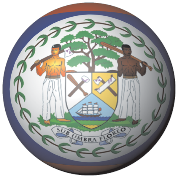 Belize | Aufkleber in Kugelform