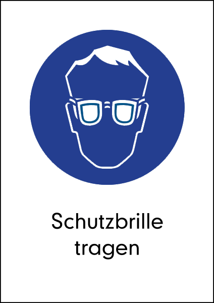 Gebotszeichenaufkleber alt .055- Schutzbrille tragen (ALT)