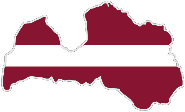 Latvia | Flag cut to Contour