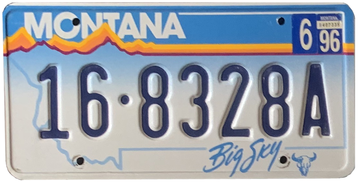 USA-Kennzeichen als Aufkleber | Montana.3