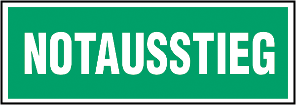 Rettungszeichenaufkleber .045- Notausstieg (alt)