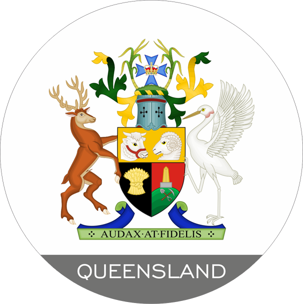 Australien Aufkleber | Wappen von Queensland Australien Aufkleber | Wappen von Queensland