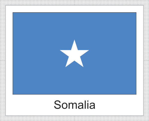 Somalia | Aufkleber mit weissem Design
