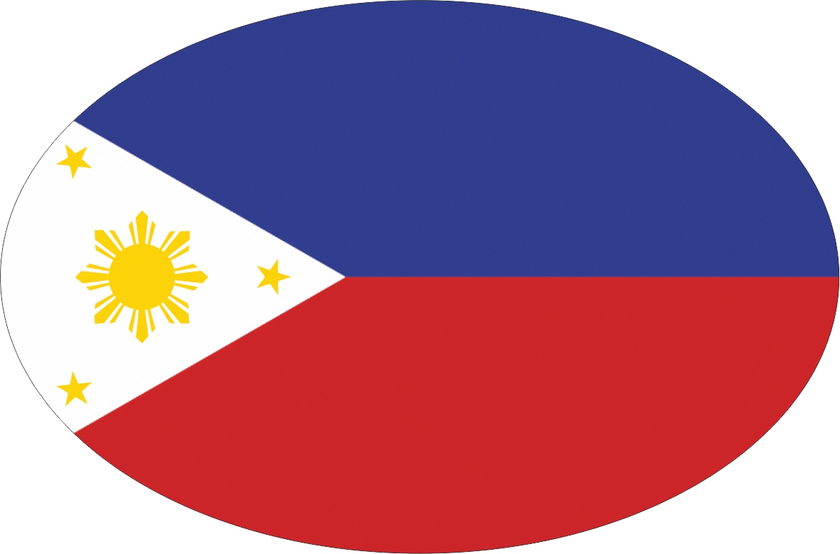 Philippinen | Aufkleber in ovaler Form