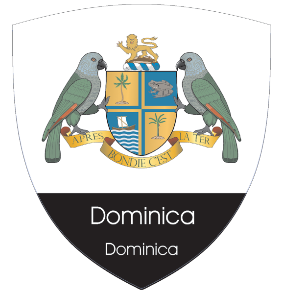Dominica | Wappen als Aufkleber (2) 
