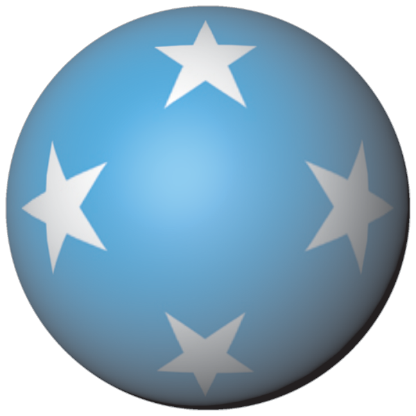 Micronesia | Sticker in ball shape