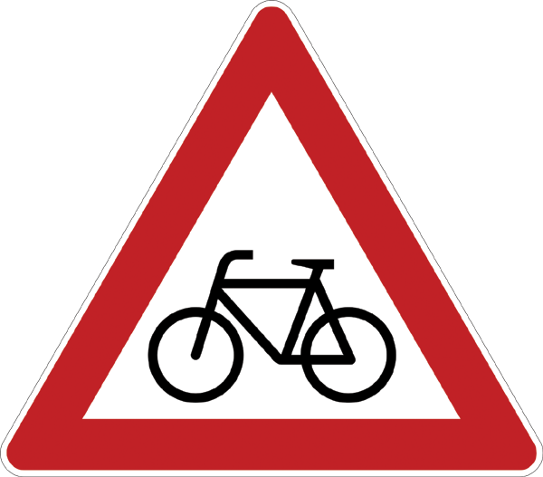 Verkehrszeichen 138.10 - Radverkehr - Aufstellung rechts